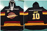 Vancouver Canucks 10 Pavel Bure Black All Stitched Pullover Hoodie,baseball caps,new era cap wholesale,wholesale hats